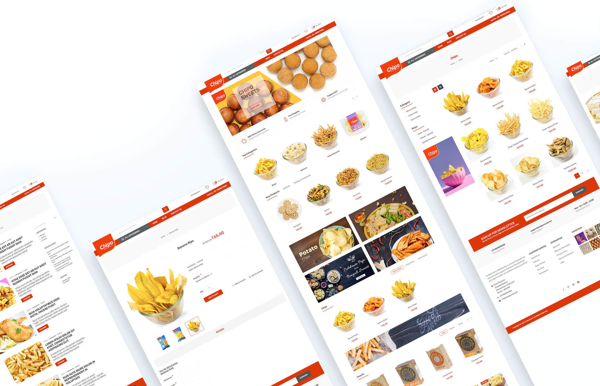 Chipo Website Multiple Screenshots
