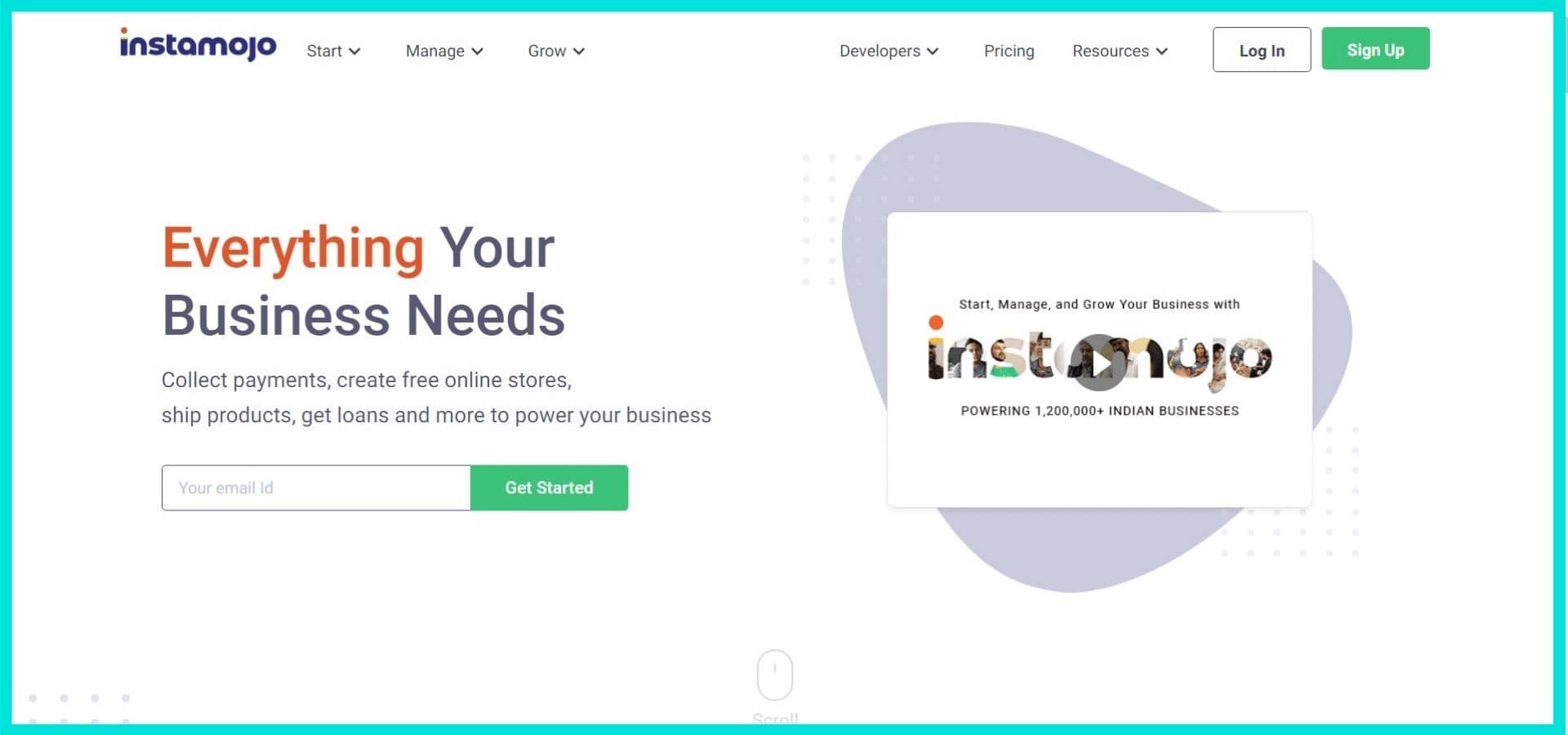 Instamojo Site Screenshot