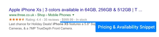 Pricing & Availability Snippet