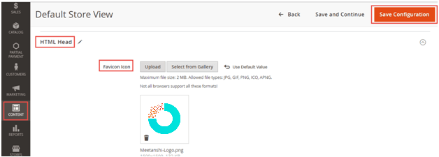 set favicon magento