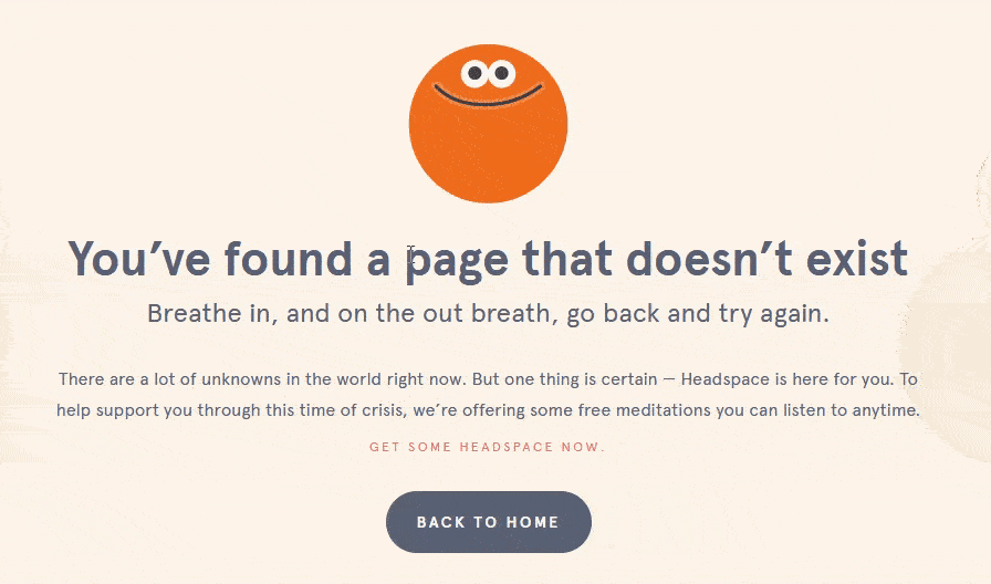 Headspace 404 Page