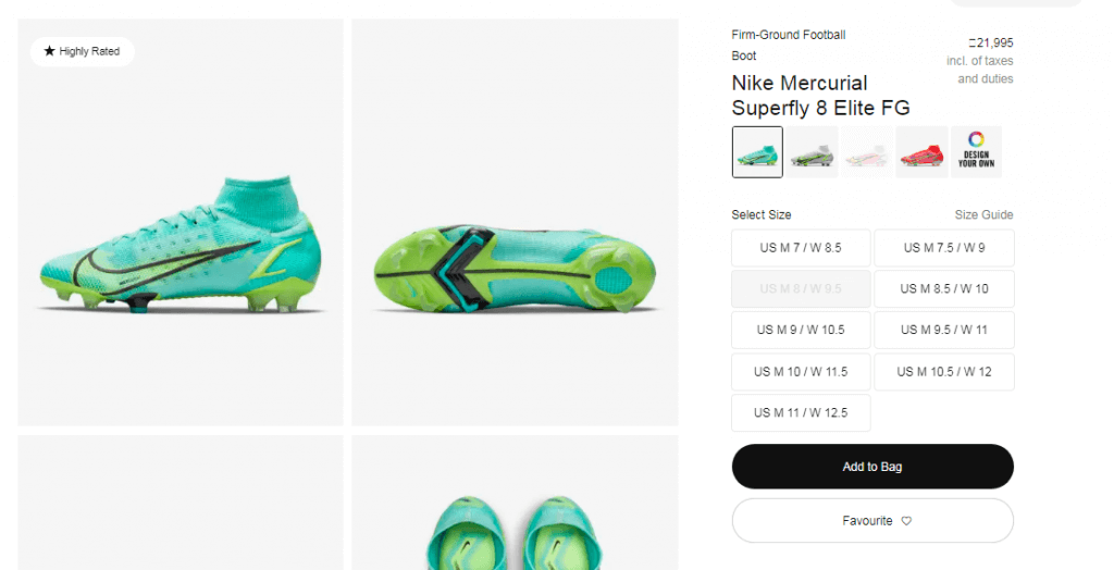 Nike Site Screenshot