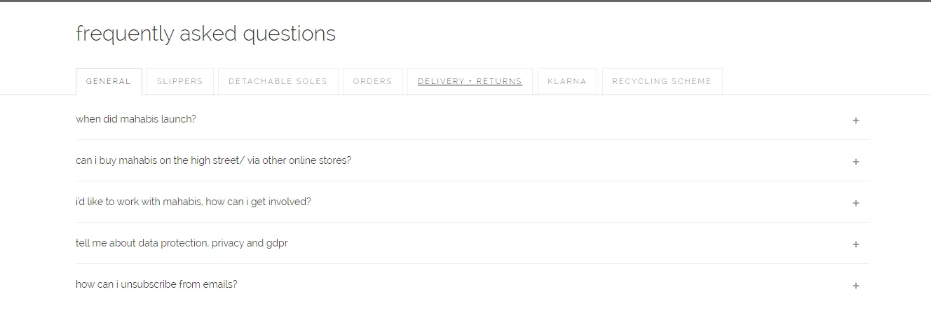 Mahabis Faq Page