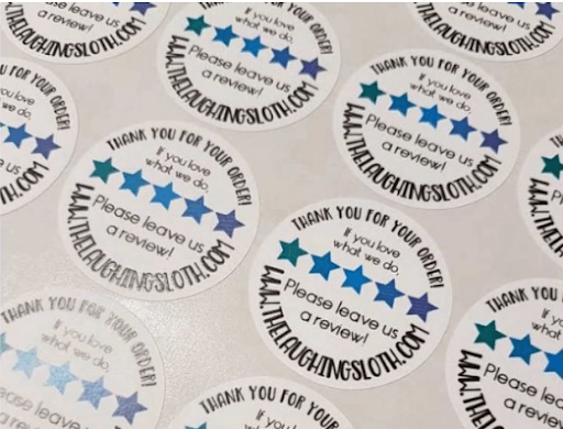 Review and rating sticker