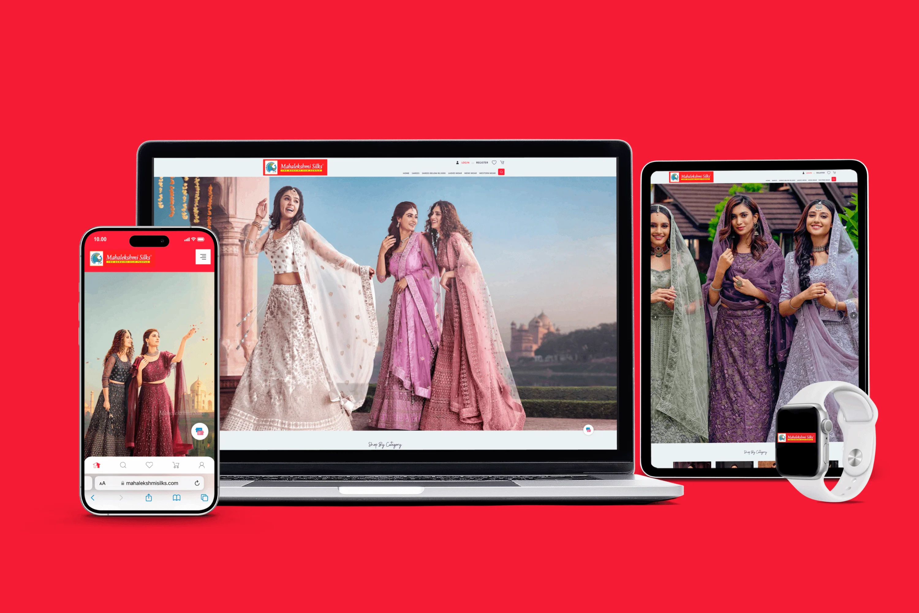 Mahalekshmi Silks Website Banner