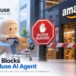 Amazon blocks Meta’s Muse AI shopping agent, highlighting the growing conflict over AI agents accessing ecommerce platforms.