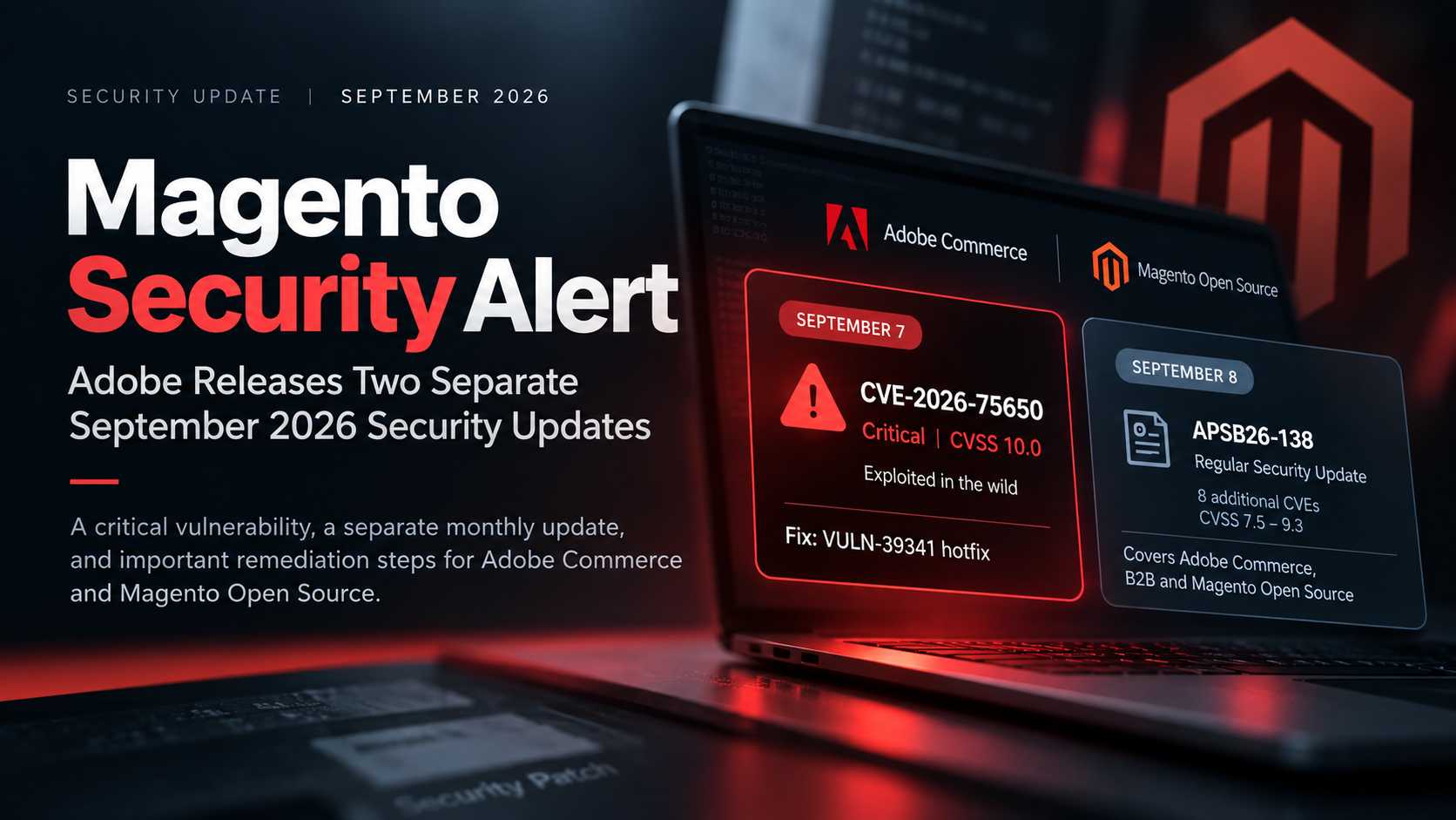 Magento Security Alert: Adobe releases two separate September 2026 security updates