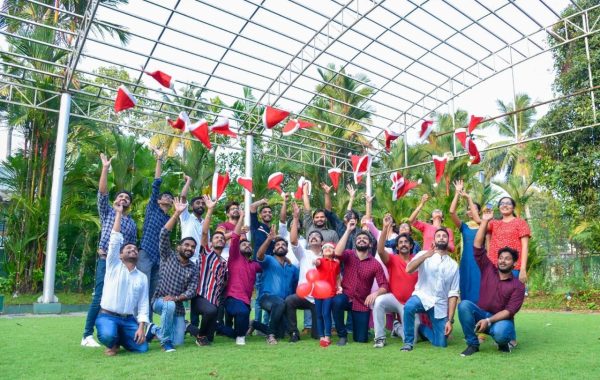Floating Santa Claus cap of joy captured at Christmas 2022